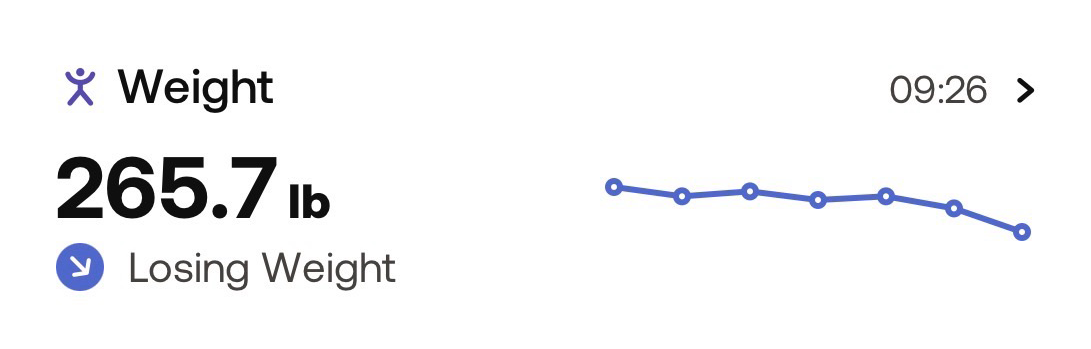 Weight loss progress in Q1